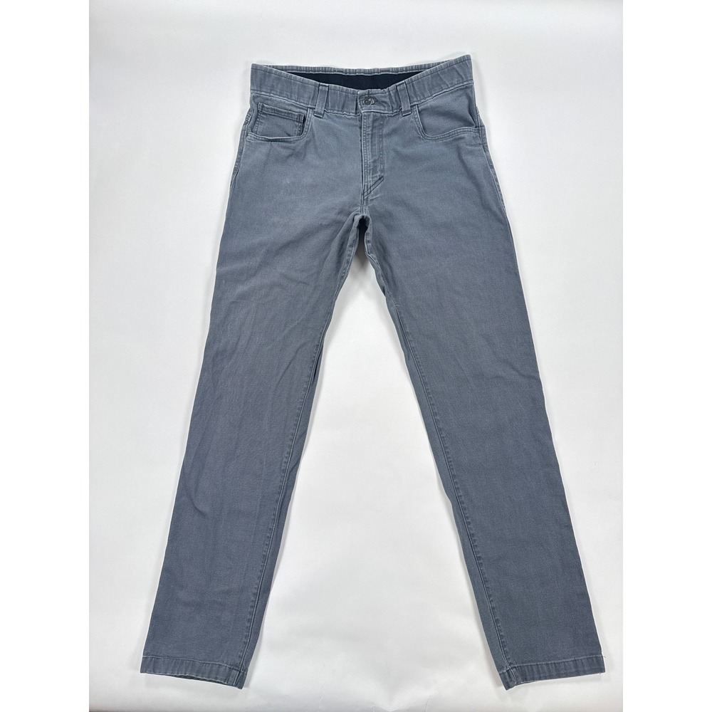 Origin USA Pants Mens 34x34 Gray Canvas Stretch Straight Leg Workwear Maine